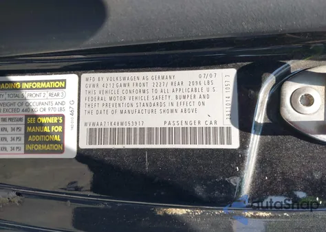 2008 Volkswagen Rabbit S z USA, uszkodzony, nr VIN WVWAA71K48W053917